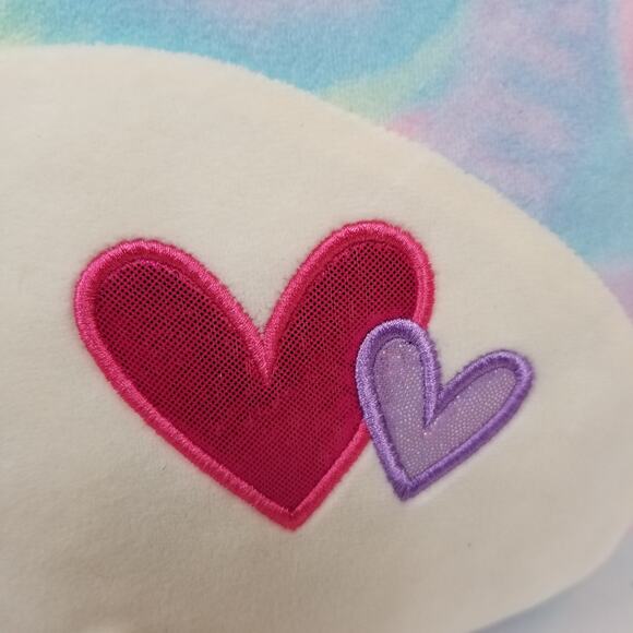 Ter The Narwhal Kelly Toy 12 Inch Squishmallow Tie Dye Valentines 2023 Heart - Picture 3 of 6